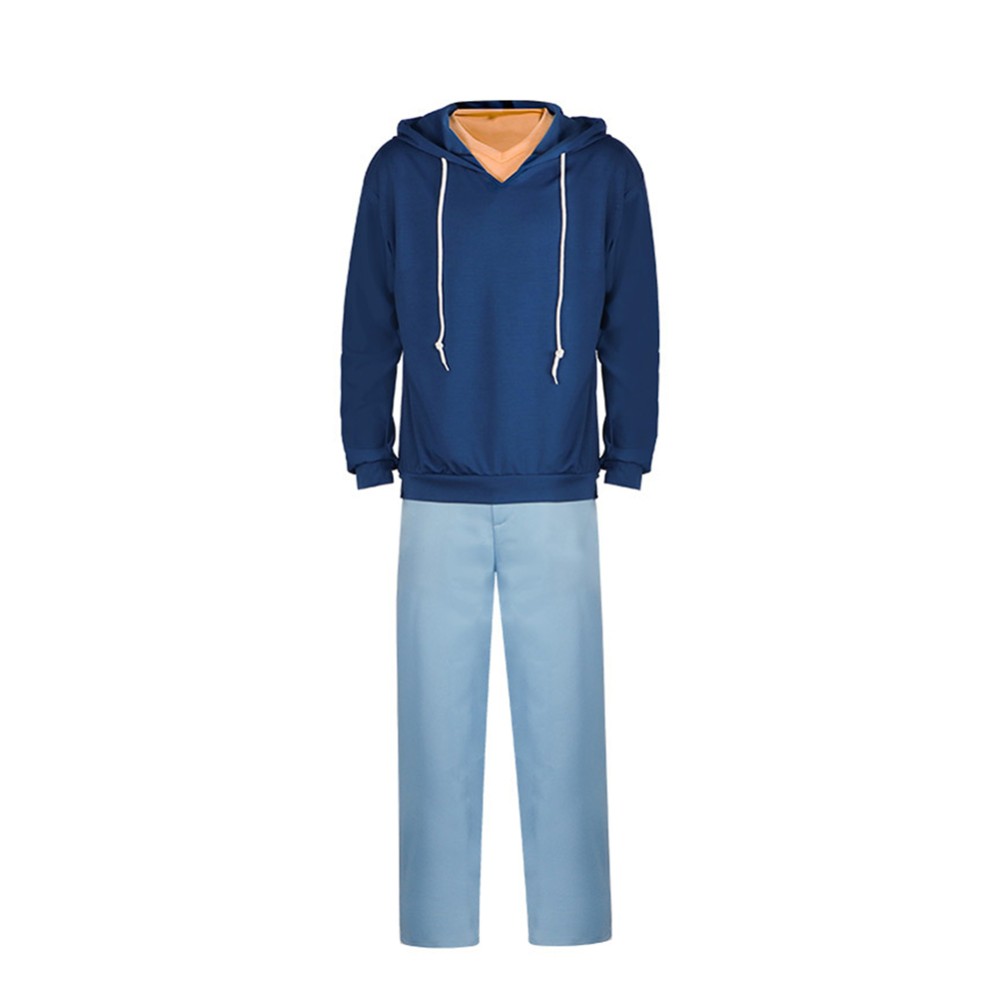 Solo Leveling Sung Jin-Woo Blue Hoodie Cosplay Costume Halloween Carnival Outfit