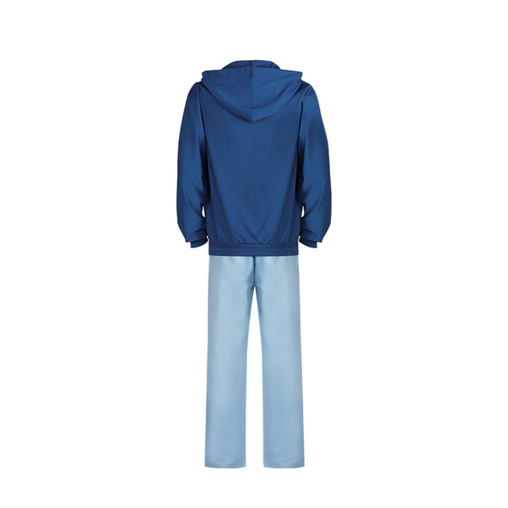 Solo Leveling Sung Jin-Woo Blue Hoodie Cosplay Costume Halloween Carnival Outfit