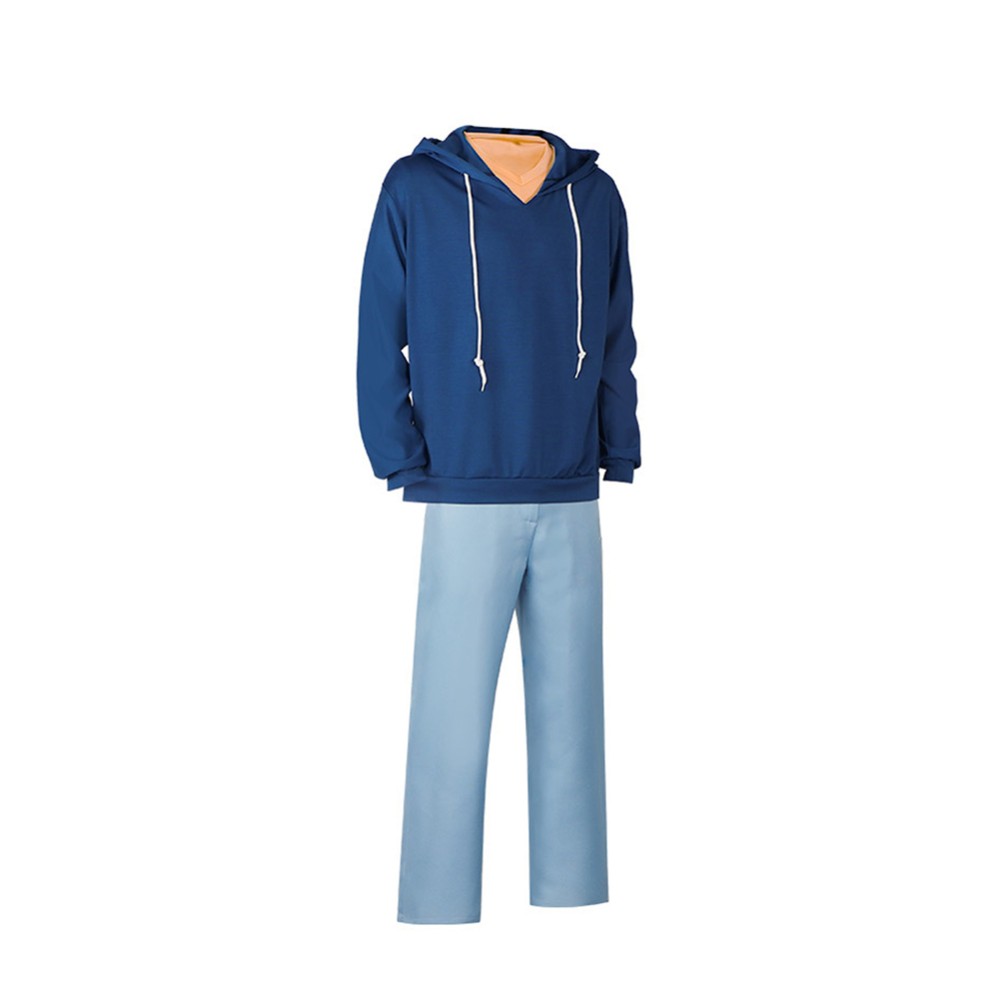 Solo Leveling Sung Jin-Woo Blue Hoodie Cosplay Costume Halloween Carnival Outfit