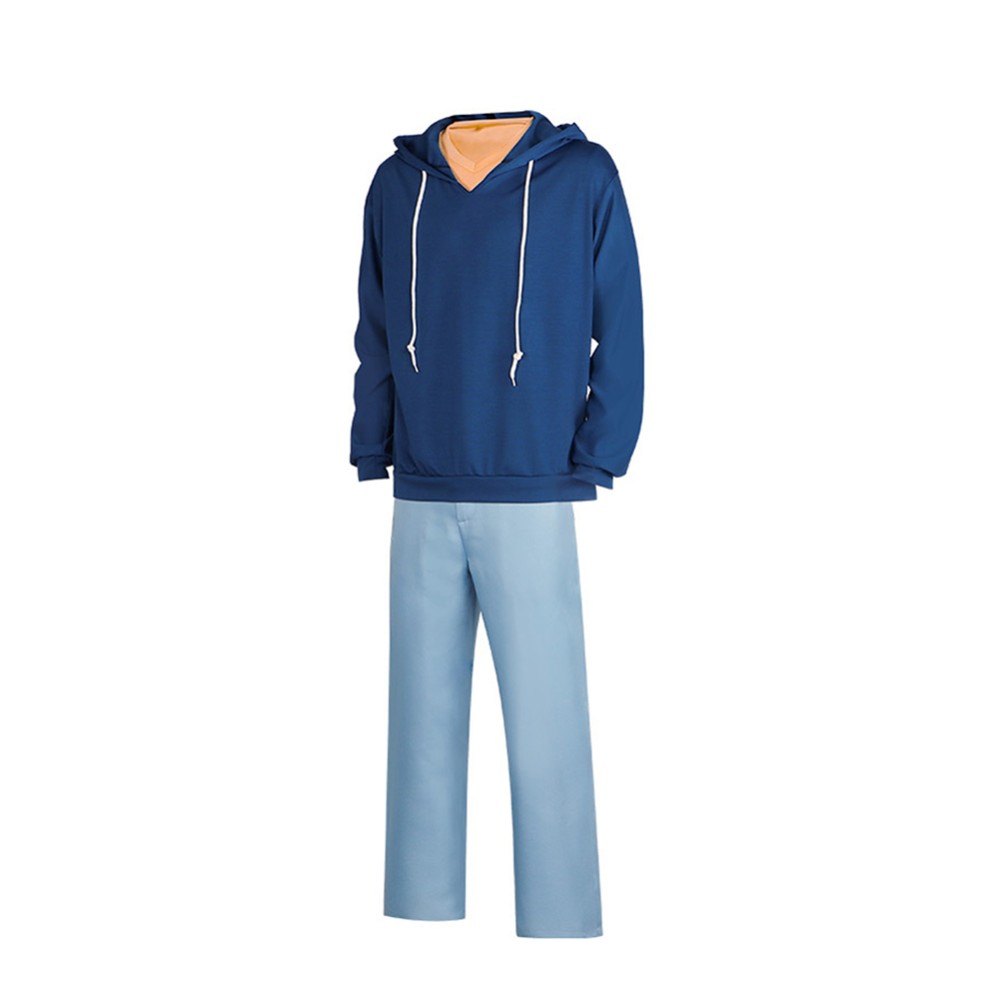 Solo Leveling Sung Jin-Woo Blue Hoodie Cosplay Costume Halloween Carnival Outfit