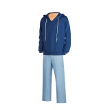 Solo Leveling Sung Jin-Woo Blue Hoodie Cosplay Costume Halloween Carnival Outfit