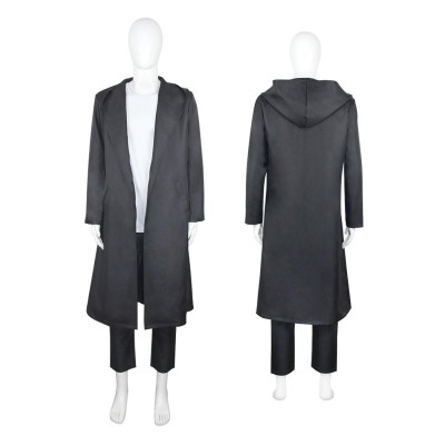 Solo Leveling Sung Jinwoo Grey Coat Cosplay Costume Halloween Carnival Outfit