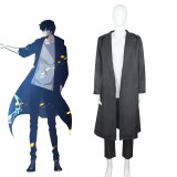 Solo Leveling Sung Jinwoo Grey Coat Cosplay Costume Halloween Carnival Outfit