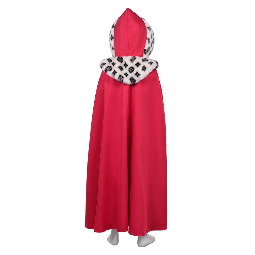 Snow Queen Gerda Kids Children Red Cloak Set Christmas Party Cosplay Costume Halloween Carnival Outfit