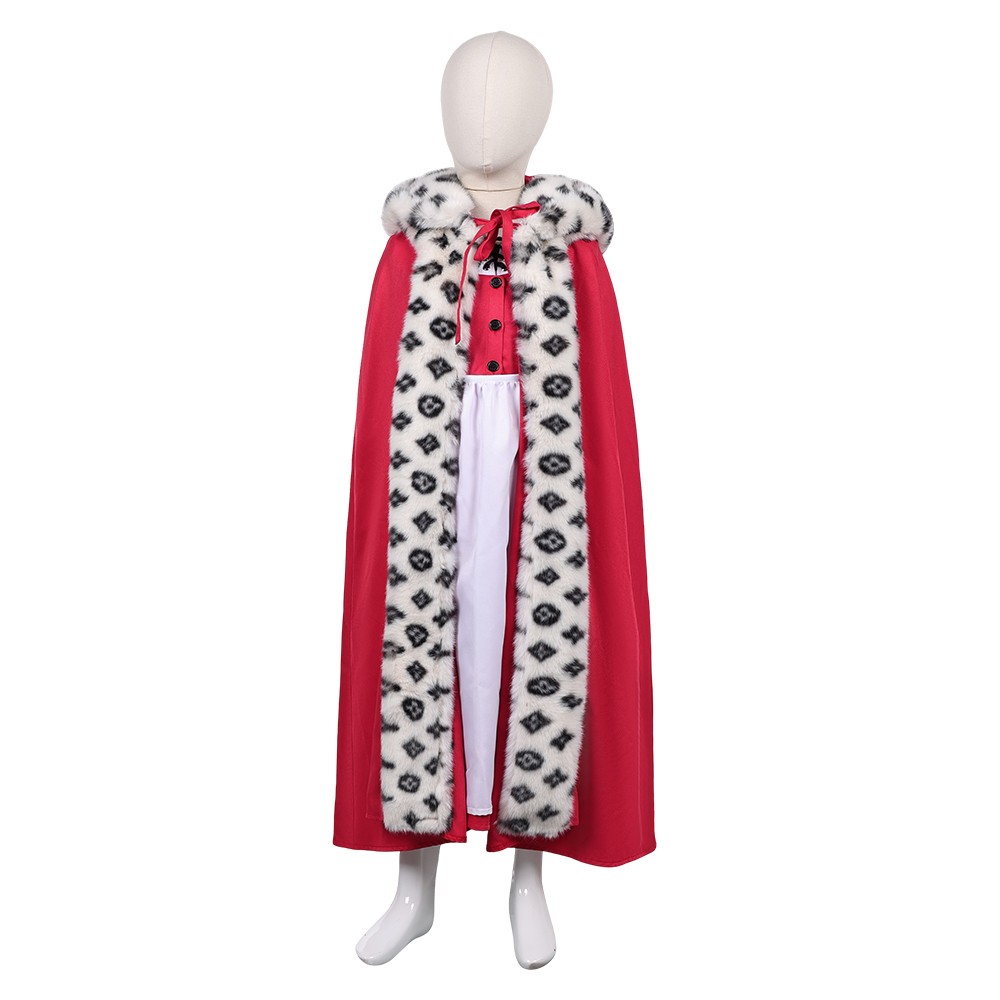 Snow Queen Gerda Kids Children Red Cloak Set Christmas Party Cosplay Costume Halloween Carnival Outfit