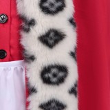 Snow Queen Gerda Kids Children Red Cloak Set Christmas Party Cosplay Costume Halloween Carnival Outfit