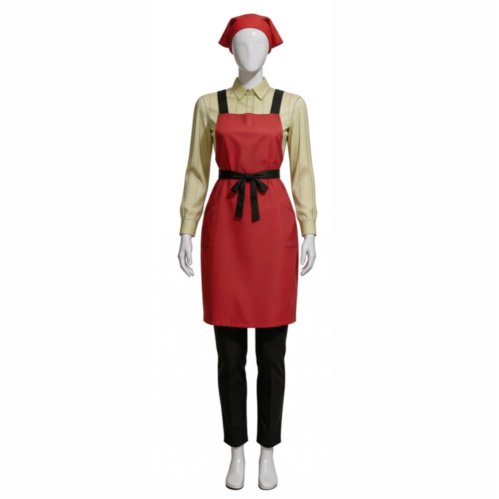 Smoking Behind the Supermarket with You Yamada Red Clerk Uniform Cosplay Costume Halloween Carnival