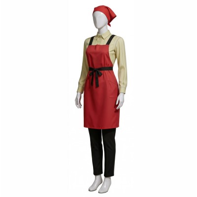Smoking Behind the Supermarket with You Yamada Red Clerk Uniform Cosplay Costume Halloween Carnival