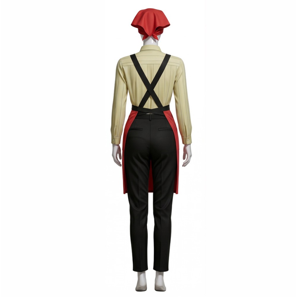 Smoking Behind the Supermarket with You Yamada Red Clerk Uniform Cosplay Costume Halloween Carnival