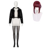Smoking Behind the Supermarket with You Yamada Black Leather Suit Cosplay Costume Halloween Carnival