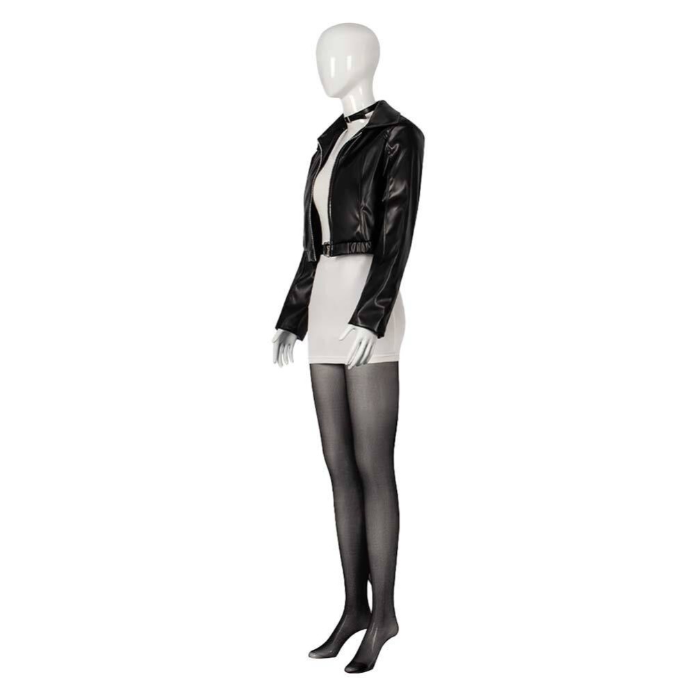 Smoking Behind the Supermarket with You Yamada Black Leather Suit Cosplay Costume Halloween Carnival