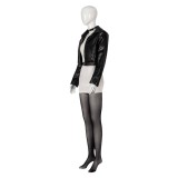Smoking Behind the Supermarket with You Yamada Black Leather Suit Cosplay Costume Halloween Carnival