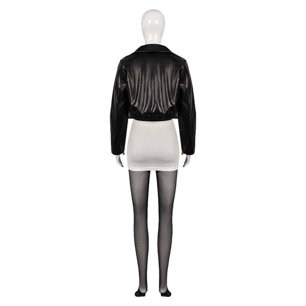 Smoking Behind the Supermarket with You Yamada Black Leather Suit Cosplay Costume Halloween Carnival