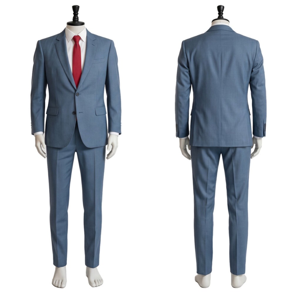 Smoking Behind the Supermarket with You Sasaki Blue Suit Cosplay Costume Halloween Carnival