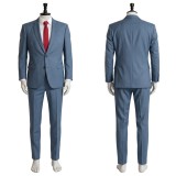 Smoking Behind the Supermarket with You Sasaki Blue Suit Cosplay Costume Halloween Carnival