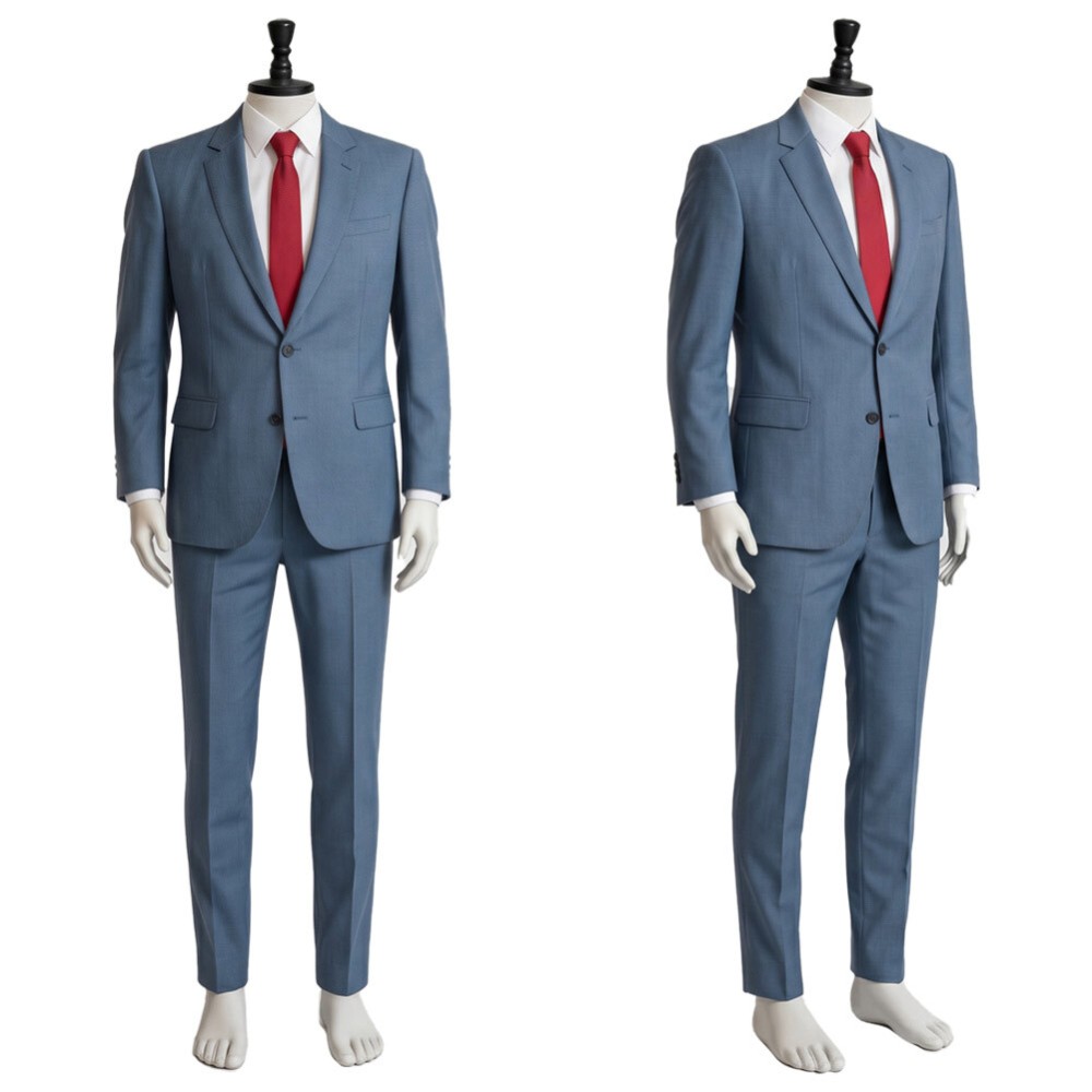 Smoking Behind the Supermarket with You Sasaki Blue Suit Cosplay Costume Halloween Carnival