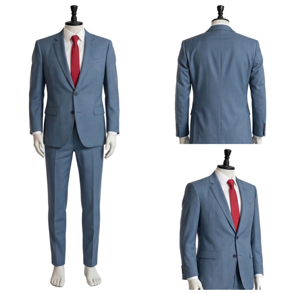 Smoking Behind the Supermarket with You Sasaki Blue Suit Cosplay Costume Halloween Carnival