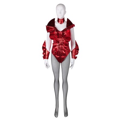 Smile (2024) Skye Riley Red Stage Jumpsuit Cosplay Costume Halloween Carnival Outfit