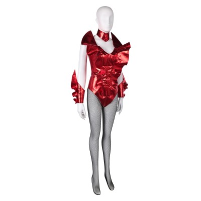 Smile (2024) Skye Riley Red Stage Jumpsuit Cosplay Costume Halloween Carnival Outfit