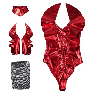 Smile (2024) Skye Riley Red Stage Jumpsuit Cosplay Costume Halloween Carnival Outfit