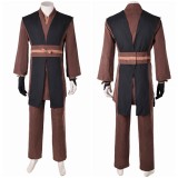 Skywalker Men Brown Robe Set Cosplay Costume Halloween Carnival Outfit