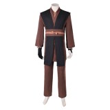 Skywalker Men Brown Robe Set Cosplay Costume Halloween Carnival Outfit