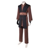 Skywalker Men Brown Robe Set Cosplay Costume Halloween Carnival Outfit