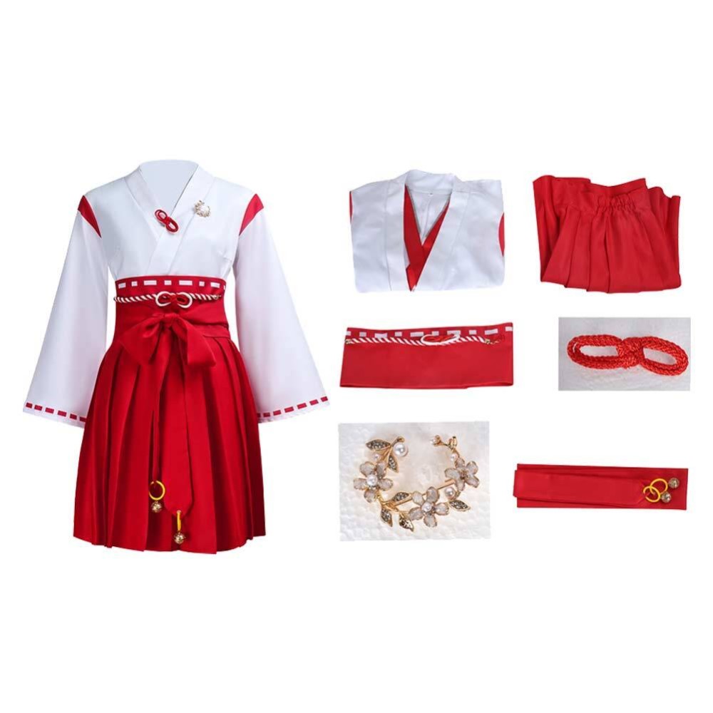 Silent Hill Shimizu Hinako Red Short Kimono Cosplay Costume Halloween Carnival Outfit