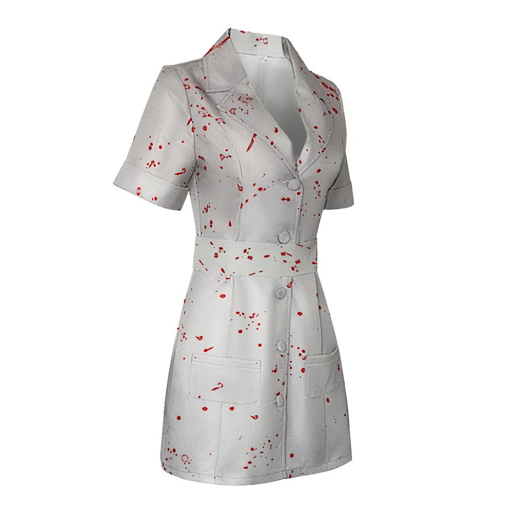 Costume de cosplay d'infirmière Silent Hill pour femmes, tenue de carnaval d'Halloween