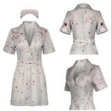 Costume de cosplay d'infirmière Silent Hill pour femmes, tenue de carnaval d'Halloween