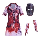 Silent Hill Nurse Women Bloody Cosplay Costume Halloween Carnival Outfit