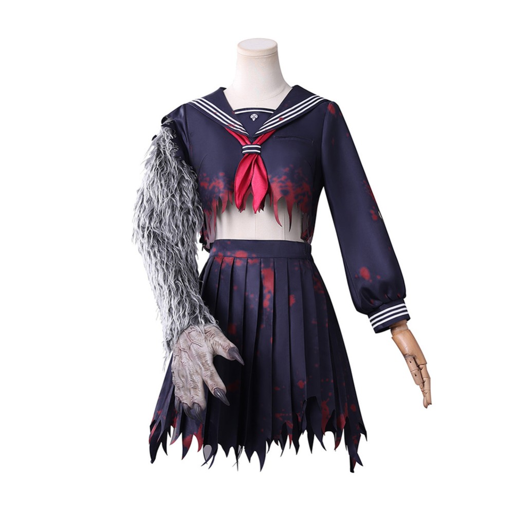 Silent Hill f Shimizu Hinako Uniform with Fur Hand Set Party Cosplay Costume Halloween Carnival