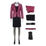 Silent Hill 2 Remake Maria Women Red Leather Suit Set Cosplay Costume Halloween Carnival Outfit