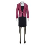 Silent Hill 2 Remake Maria Women Red Leather Suit Set Cosplay Costume Halloween Carnival Outfit