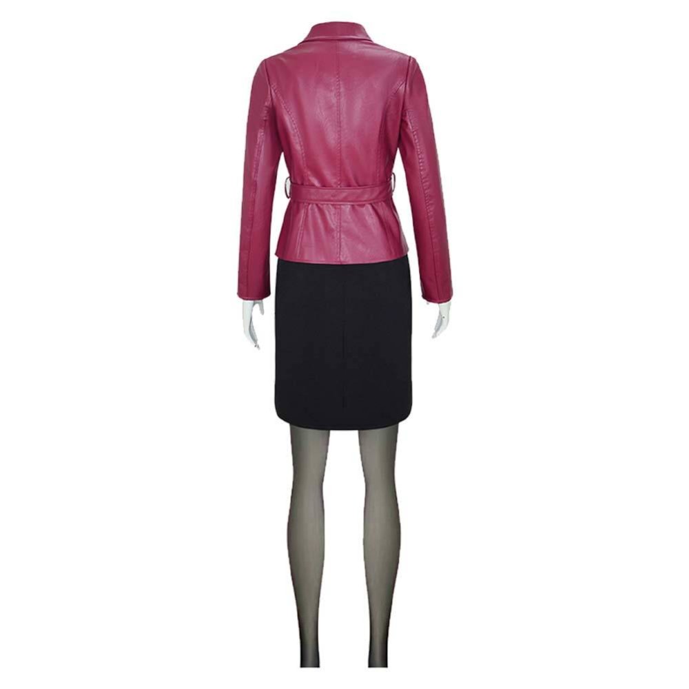 Silent Hill 2 Remake Maria Women Red Leather Suit Set Cosplay Costume Halloween Carnival Outfit
