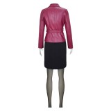 Silent Hill 2 Remake Maria Women Red Leather Suit Set Cosplay Costume Halloween Carnival Outfit