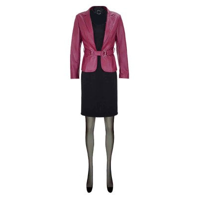 Silent Hill 2 Remake Maria Women Red Leather Suit Set Cosplay Costume Halloween Carnival Outfit