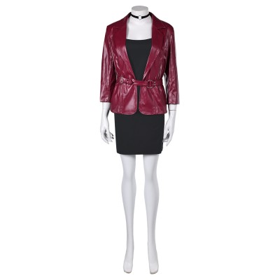 Silent Hill 2 Remake Maria Red Suit Cosplay Costume Halloween Carnival Outfit