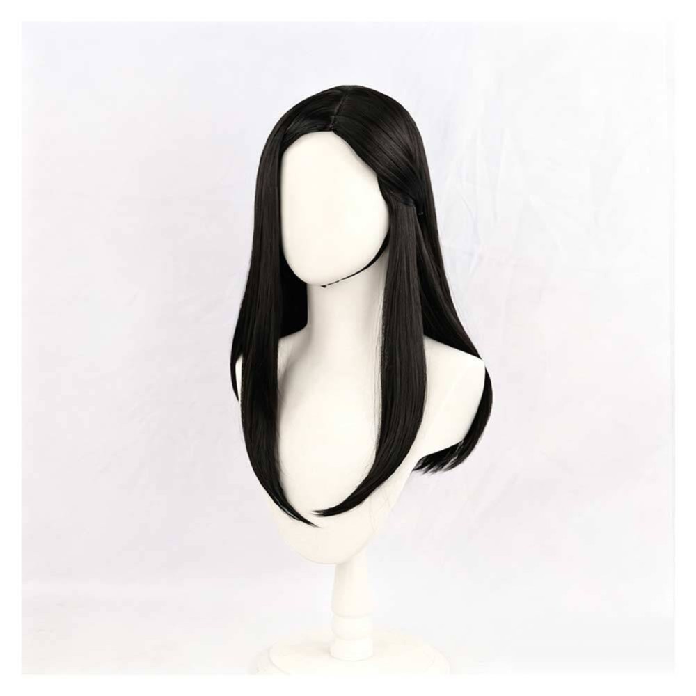 Side Story Nico Robin Black Center-part Long Hair Wig Accessories Cosplay Costume Halloween Carnival