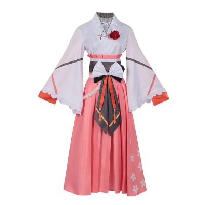 Shunkashuutou Daikousha:Haru no Mai Hinagiku Kayou Pink Cosplay Costume Halloween Carnival Outfit