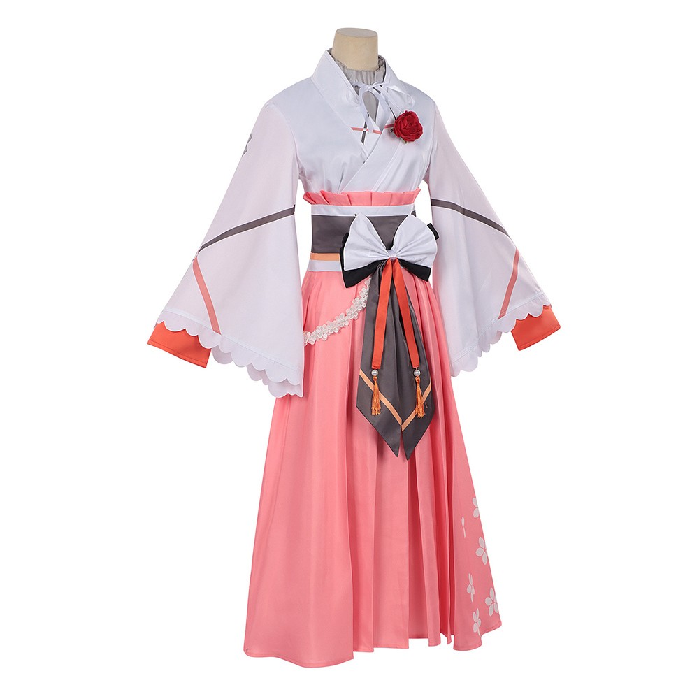 Shunkashuutou Daikousha:Haru no Mai Hinagiku Kayou Pink Cosplay Costume Halloween Carnival Outfit