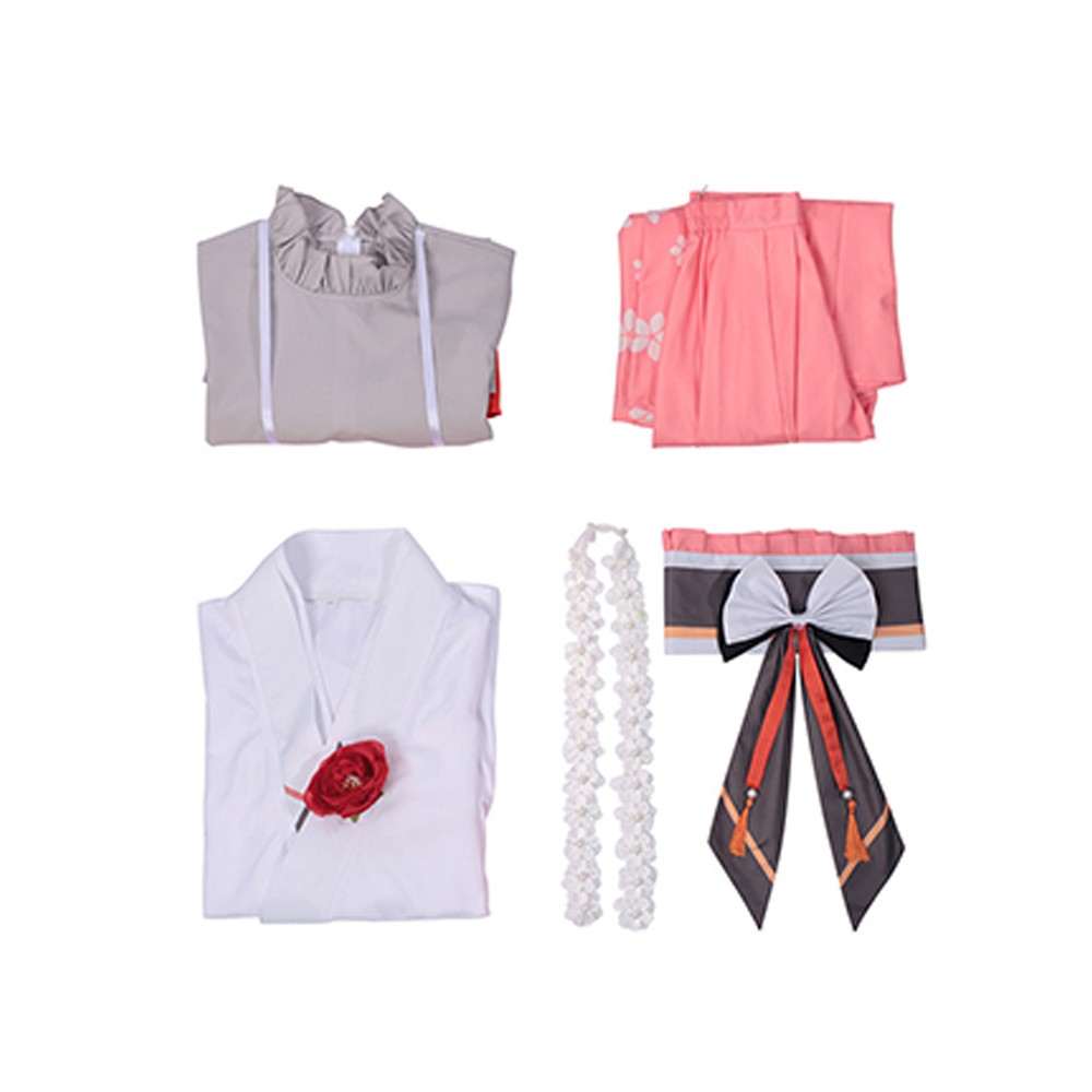 Shunkashuutou Daikousha:Haru no Mai Hinagiku Kayou Pink Cosplay Costume Halloween Carnival Outfit