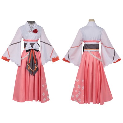 Shunkashuutou Daikousha:Haru no Mai Hinagiku Kayou Pink Cosplay Costume Halloween Carnival Outfit