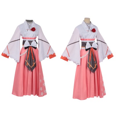 Shunkashuutou Daikousha:Haru no Mai Hinagiku Kayou Pink Cosplay Costume Halloween Carnival Outfit