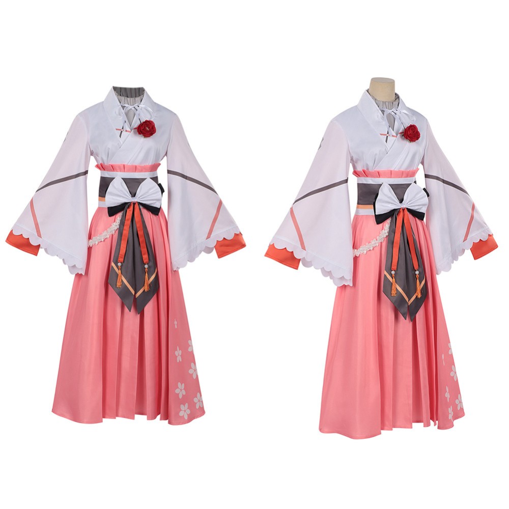 Shunkashuutou Daikousha:Haru no Mai Hinagiku Kayou Pink Cosplay Costume Halloween Carnival Outfit