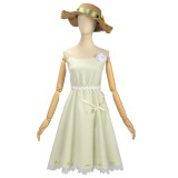 Shunkashuutou Daikousha : Costume de cosplay de robe blanche Hazakura Ruri de printemps pour Halloween et carnaval
