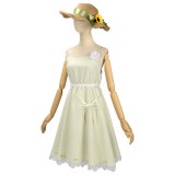 Shunkashuutou Daikousha : Costume de cosplay de robe blanche Hazakura Ruri de printemps pour Halloween et carnaval