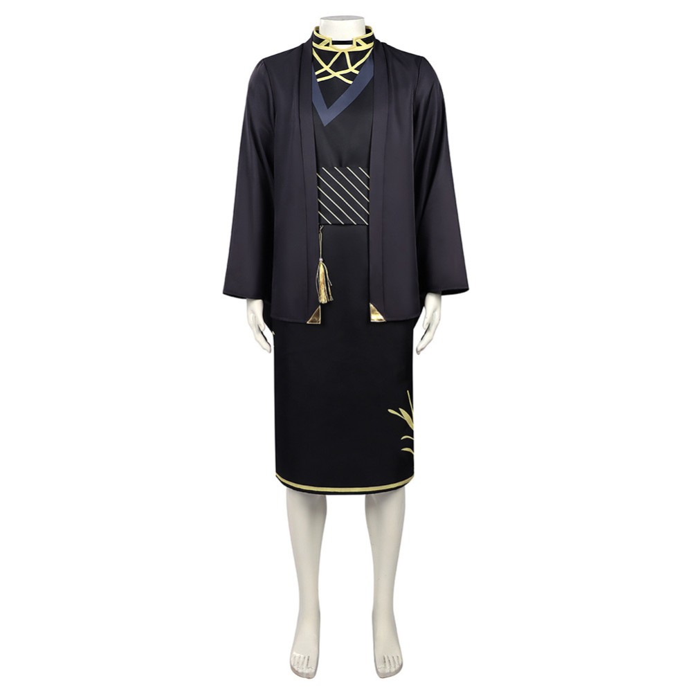Shunkashuutou Daikousha: Haru no Mai Rosei Kantsubaki Black Cosplay Costume Halloween Carnival Outfit