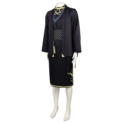 Shunkashuutou Daikousha: Haru no Mai Rosei Kantsubaki Black Cosplay Costume Halloween Carnival Outfit