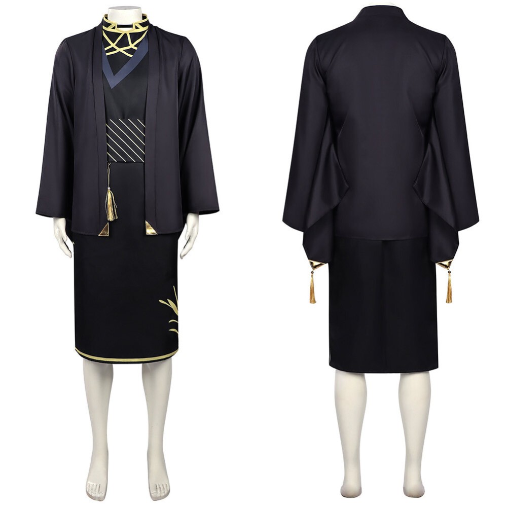 Shunkashuutou Daikousha: Haru no Mai Rosei Kantsubaki Black Cosplay Costume Halloween Carnival Outfit